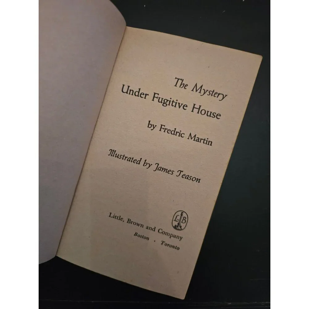 The Mystery Under Fugitive House by Fredric Martin Vintage Paperback